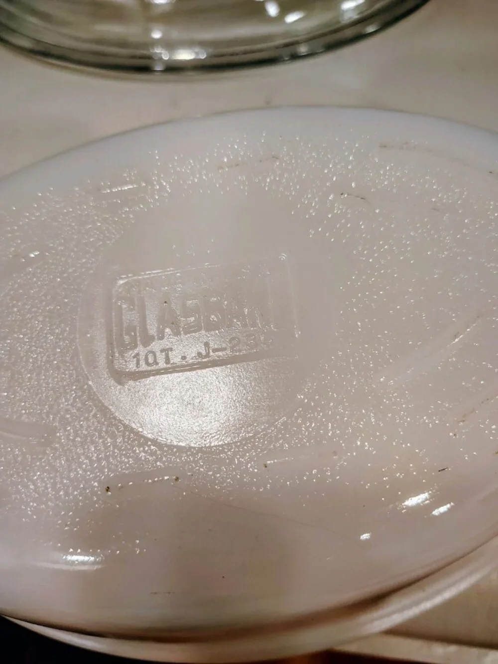 Vintage Glasbake Casserole Dish w/ Lid, 1 QT, Milk Glass